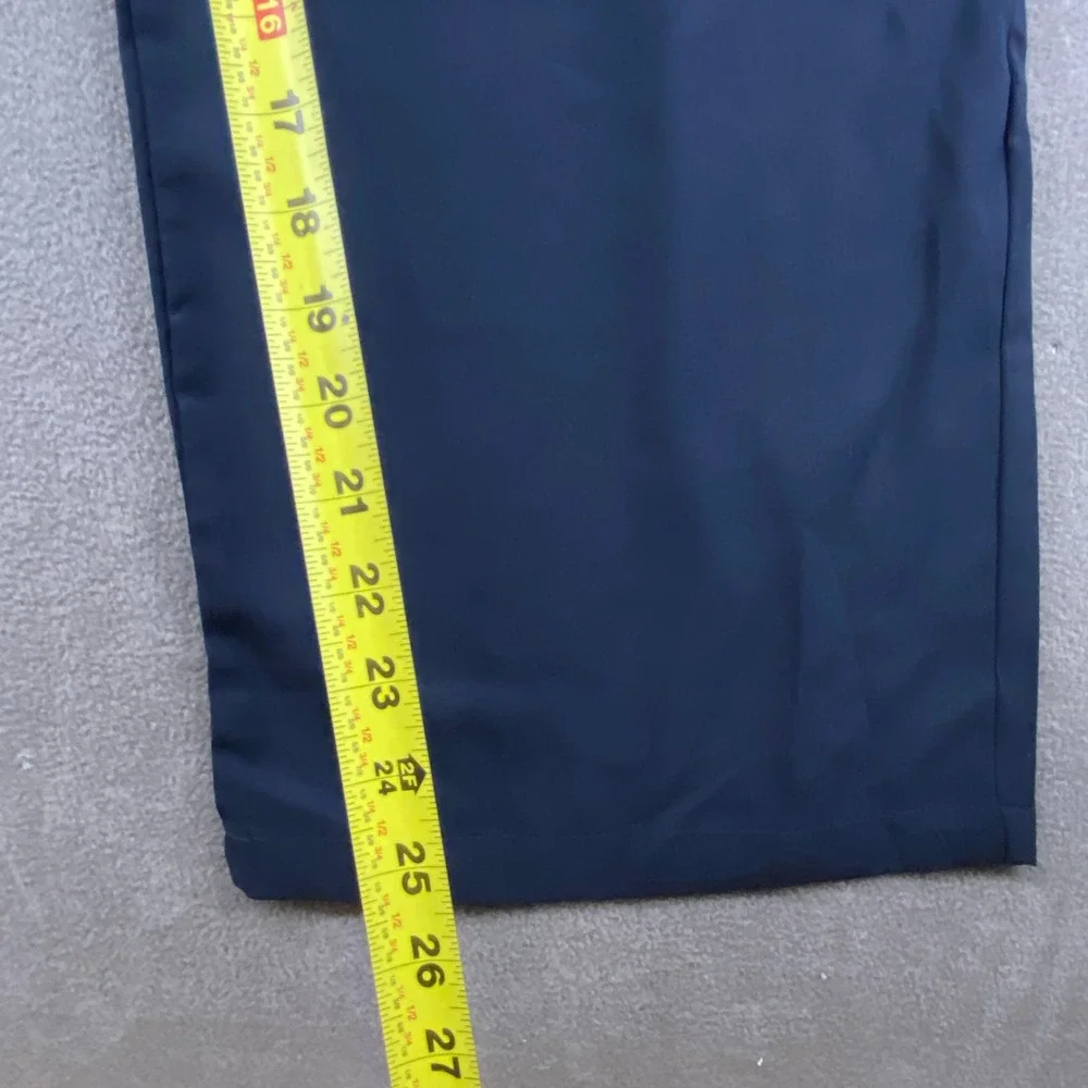 Navy Blue Wide Leg Sleeveless V-Neck Jumpsuit‎ with Pockets M1H143 Small